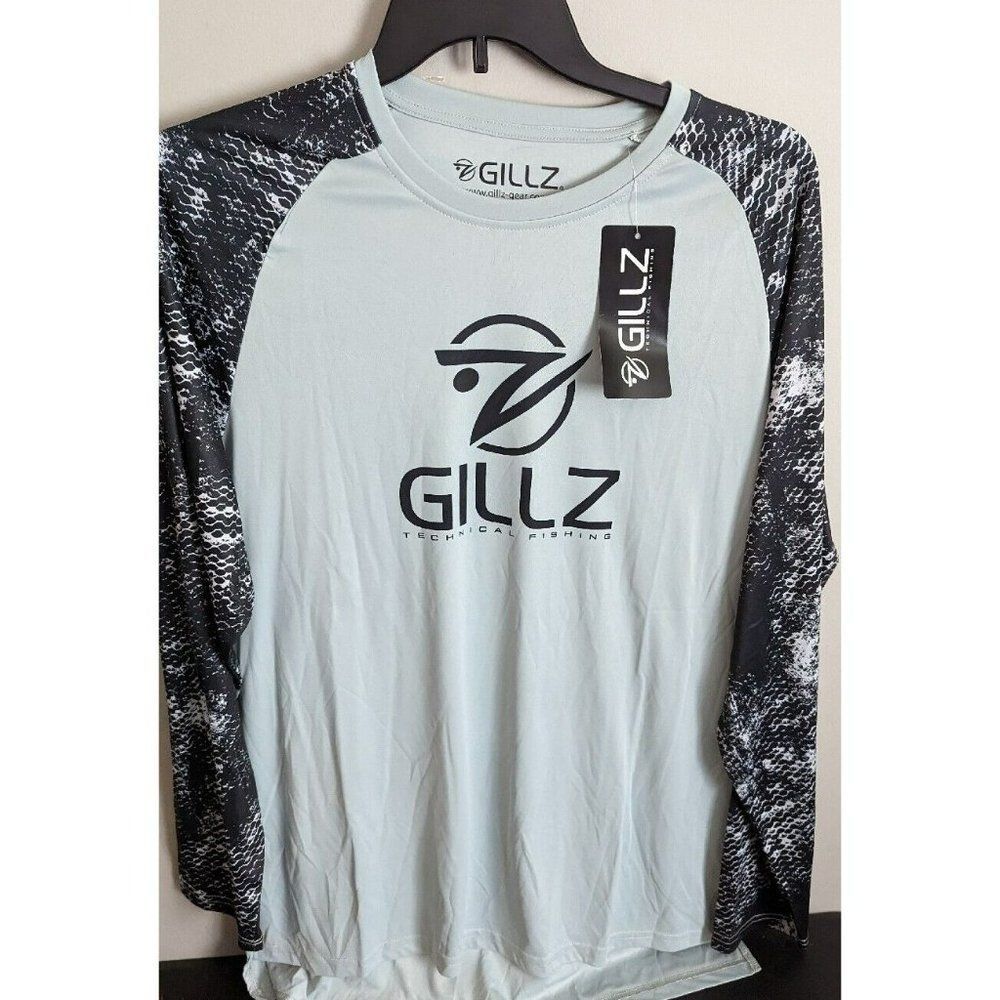 Gillz Men's LS UV Tournament Series "High Rise Gray" L/S Shirt Size XL NWT